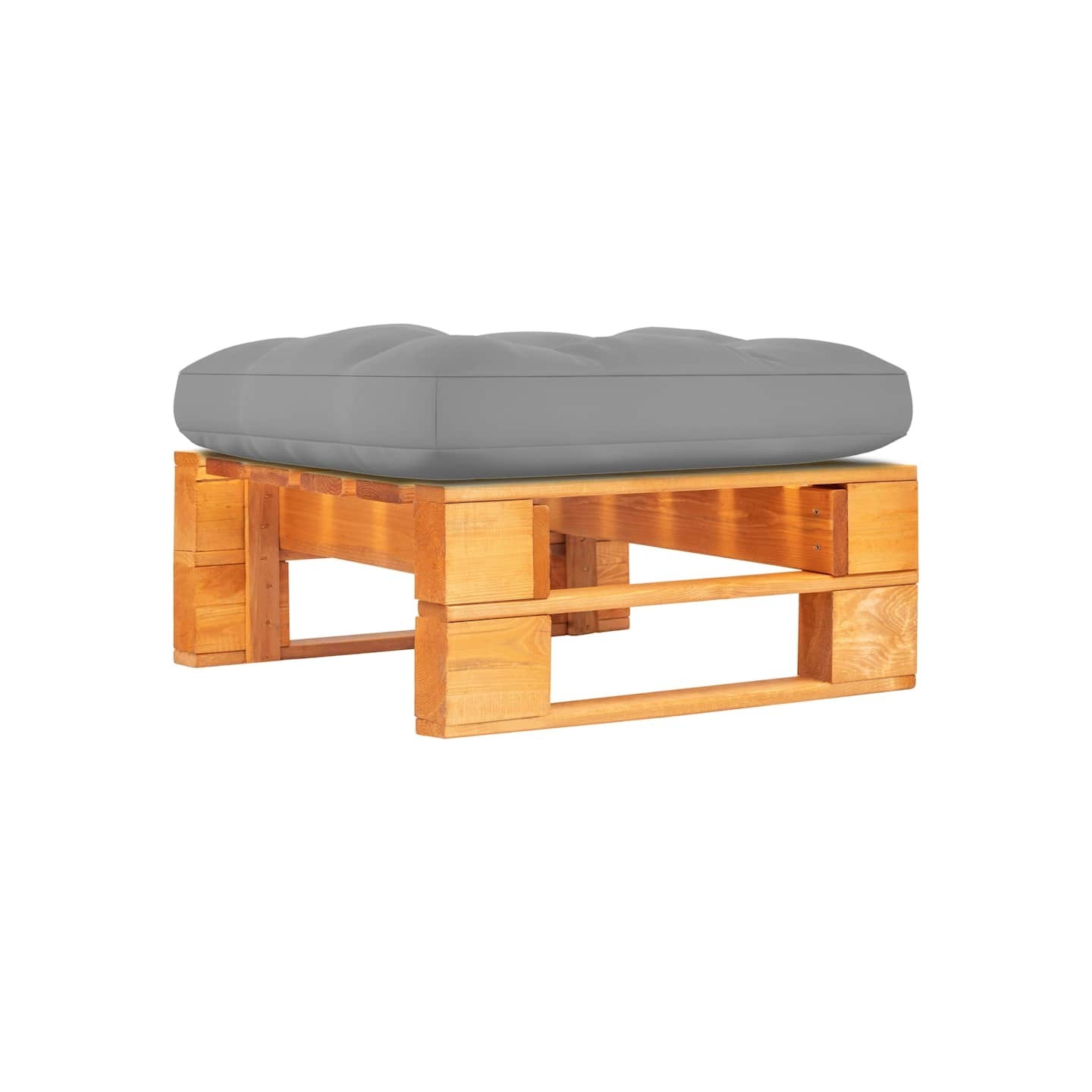 Pouf palette de jardin marron miel bois de pin imprégné