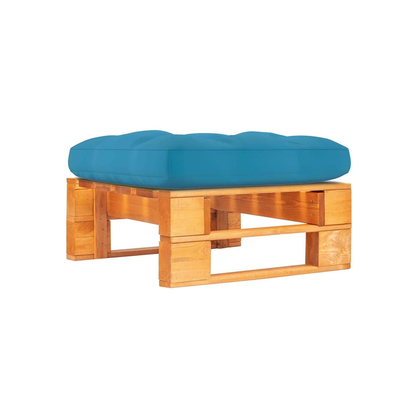 Pouf palette de jardin marron miel bois de pin imprégné
