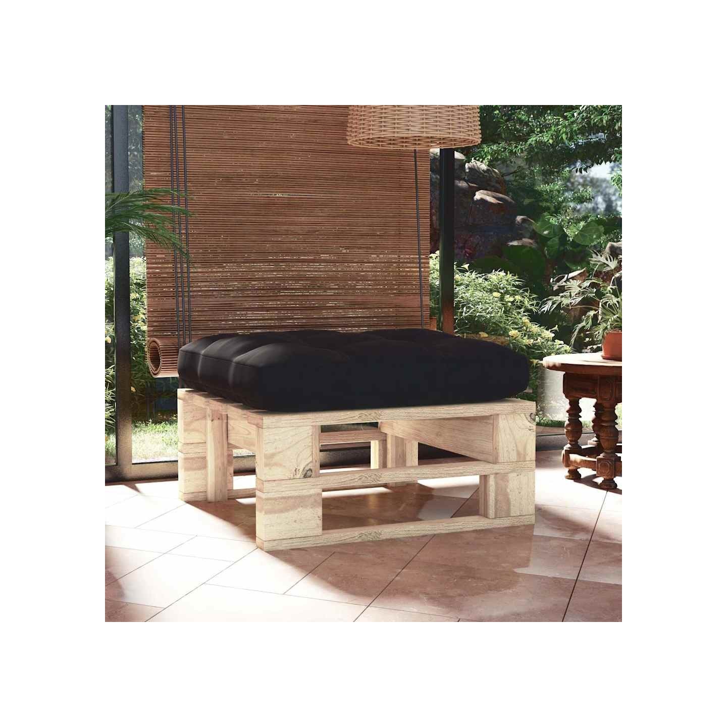 Pouf palette de jardin bois de pin imprégné