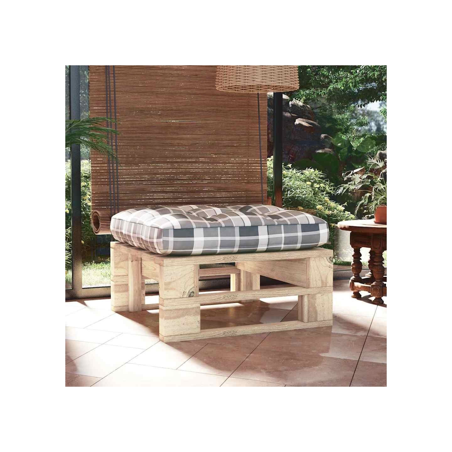 Pouf palette de jardin bois de pin imprégné