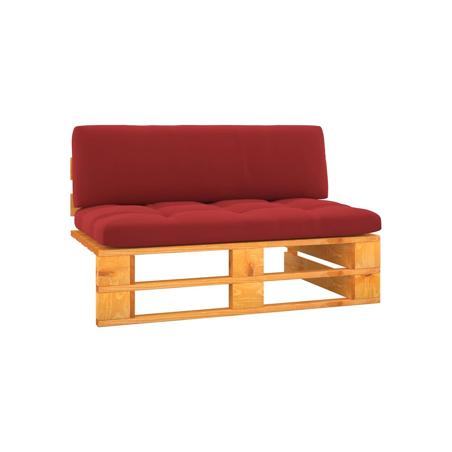 Canapé central palette de jardin marron miel bois pin imprégné