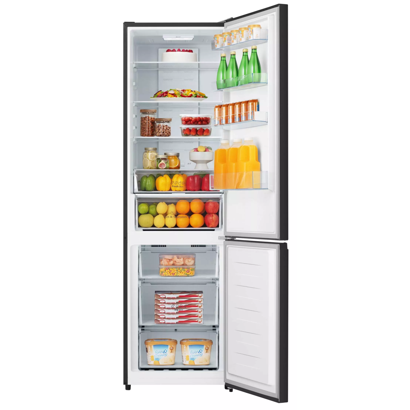 Réfrigérateur combiné Hisense FCN331AFD 336 L inox noir | Nimestore