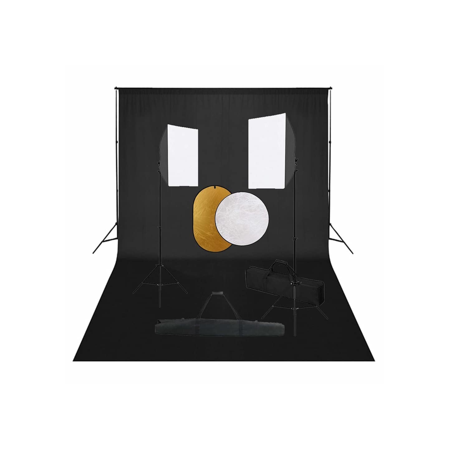 Kit de studio photo boîtes à lumière toile de fond réflecteur