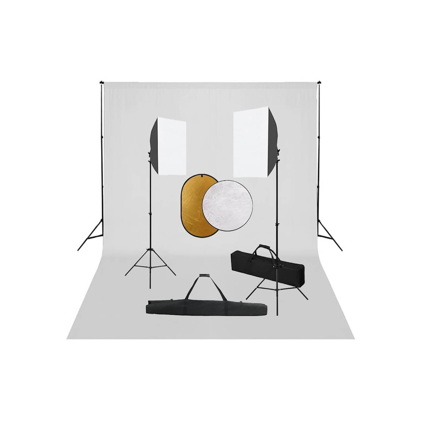 Kit de studio photo boîtes à lumière toile de fond réflecteur