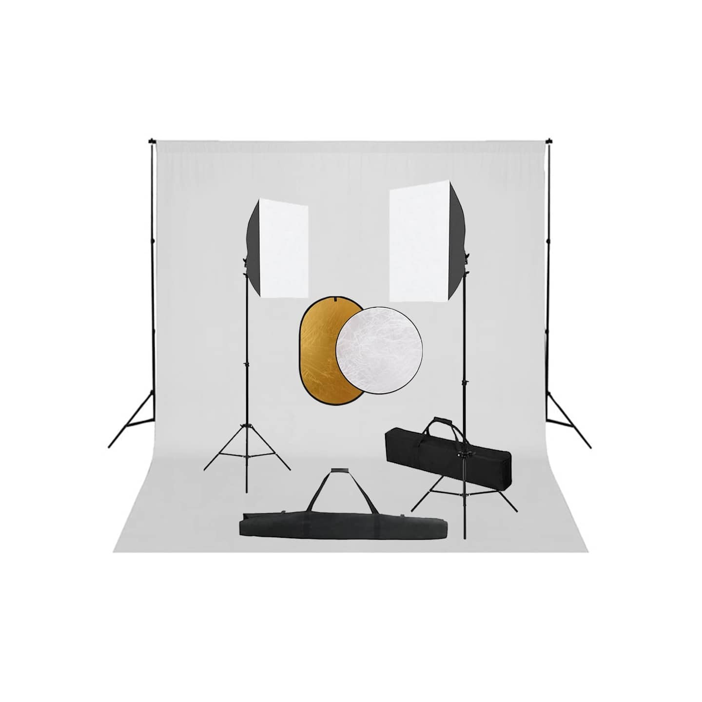 Kit de studio photo boîtes à lumière toile de fond réflecteur