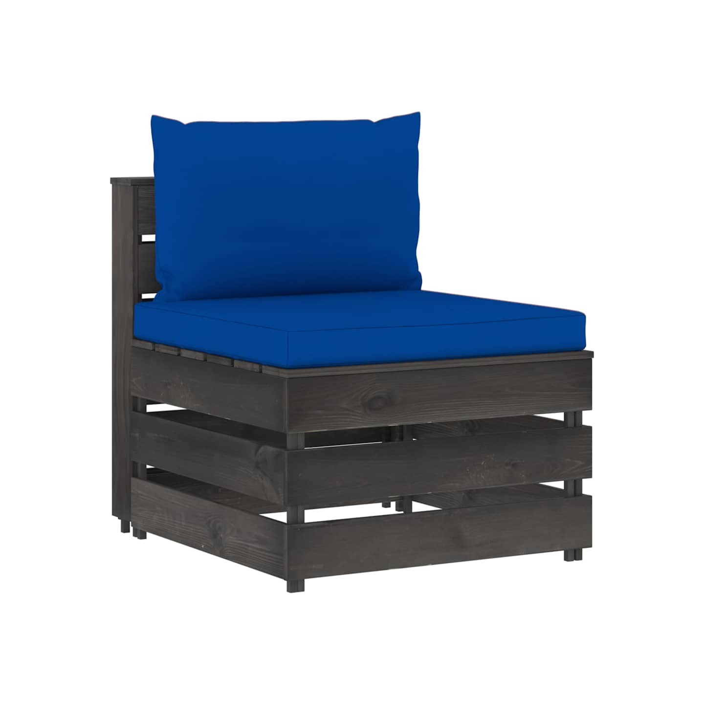 Canapé central sectionnel avec coussins Bois imprégné de gris