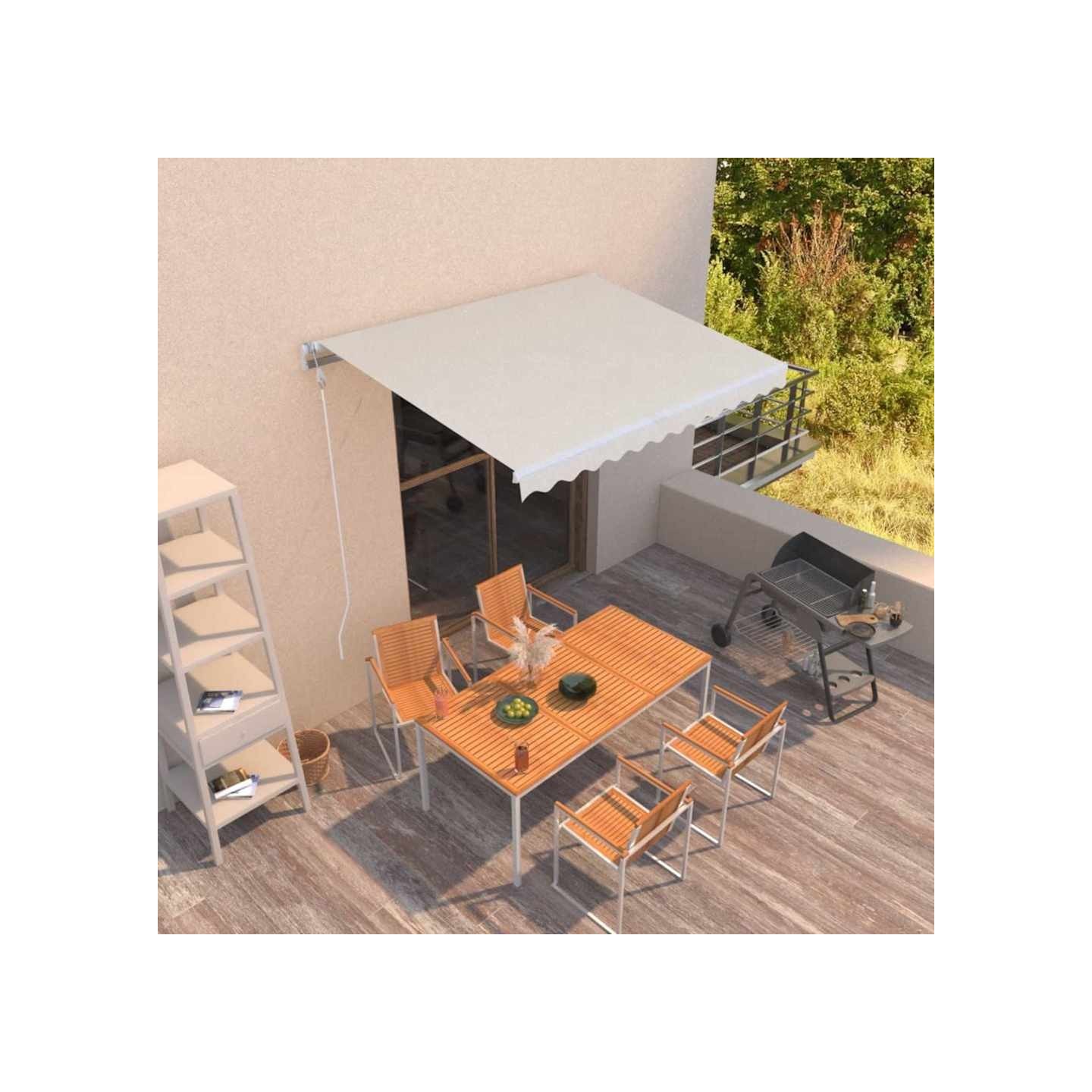 Auvent rétractable automatique 350x250 cm Crème