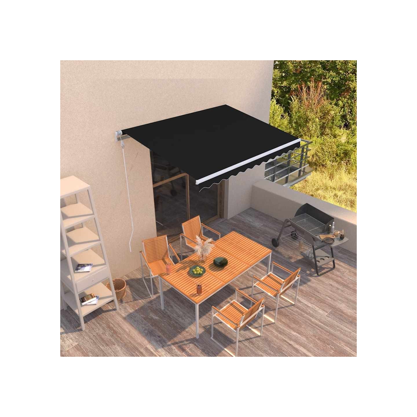 Auvent rétractable automatique 300x250 cm Anthracite