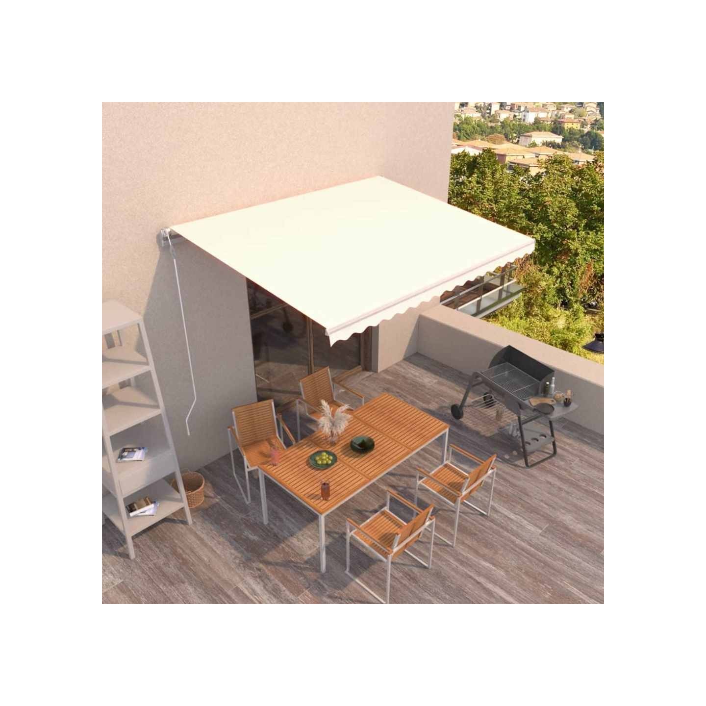 Auvent rétractable automatique 450x350 cm Crème