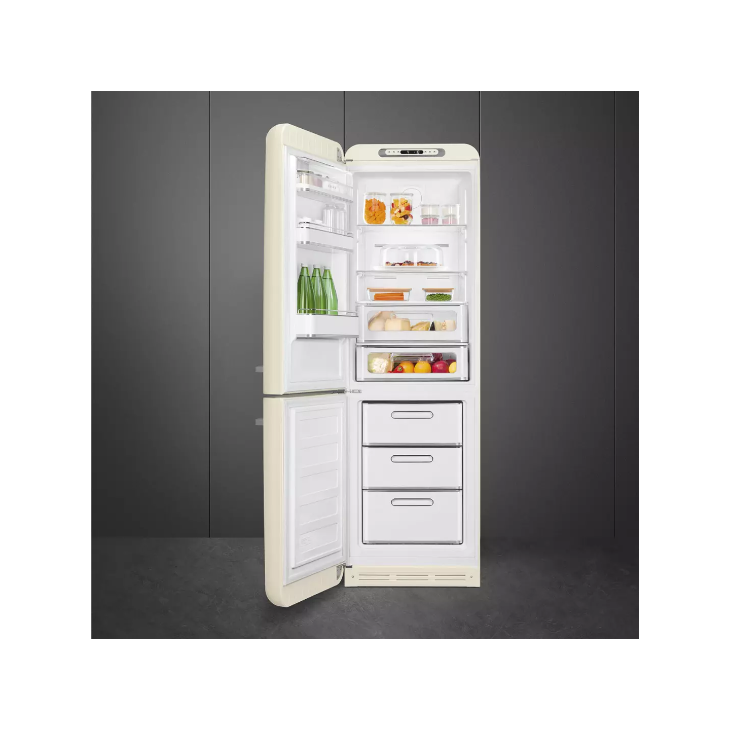 Réfrigérateur combiné Smeg FAB32LCR6 années 50 crème | Nimestore