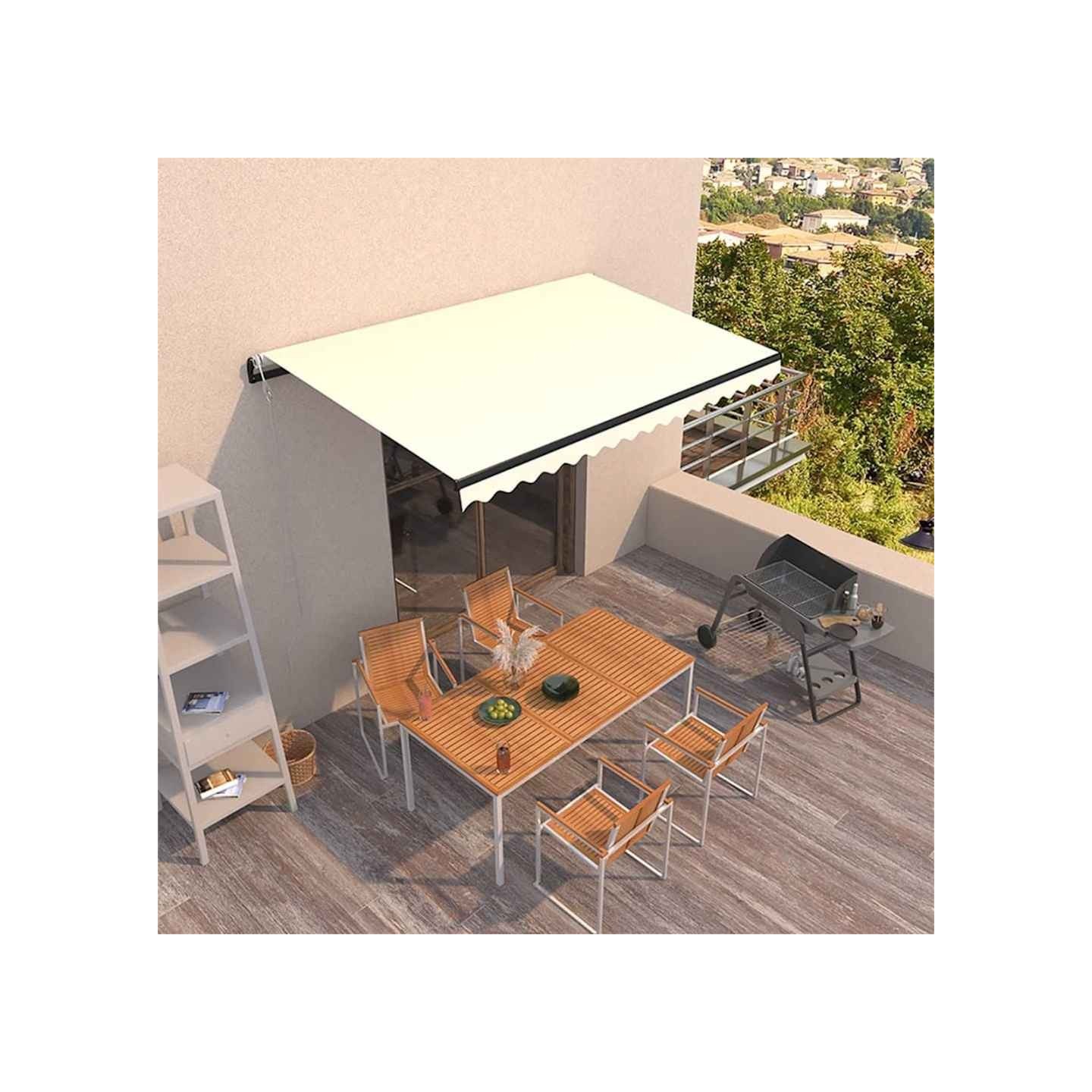 Auvent rétractable automatique 450x350 cm Crème