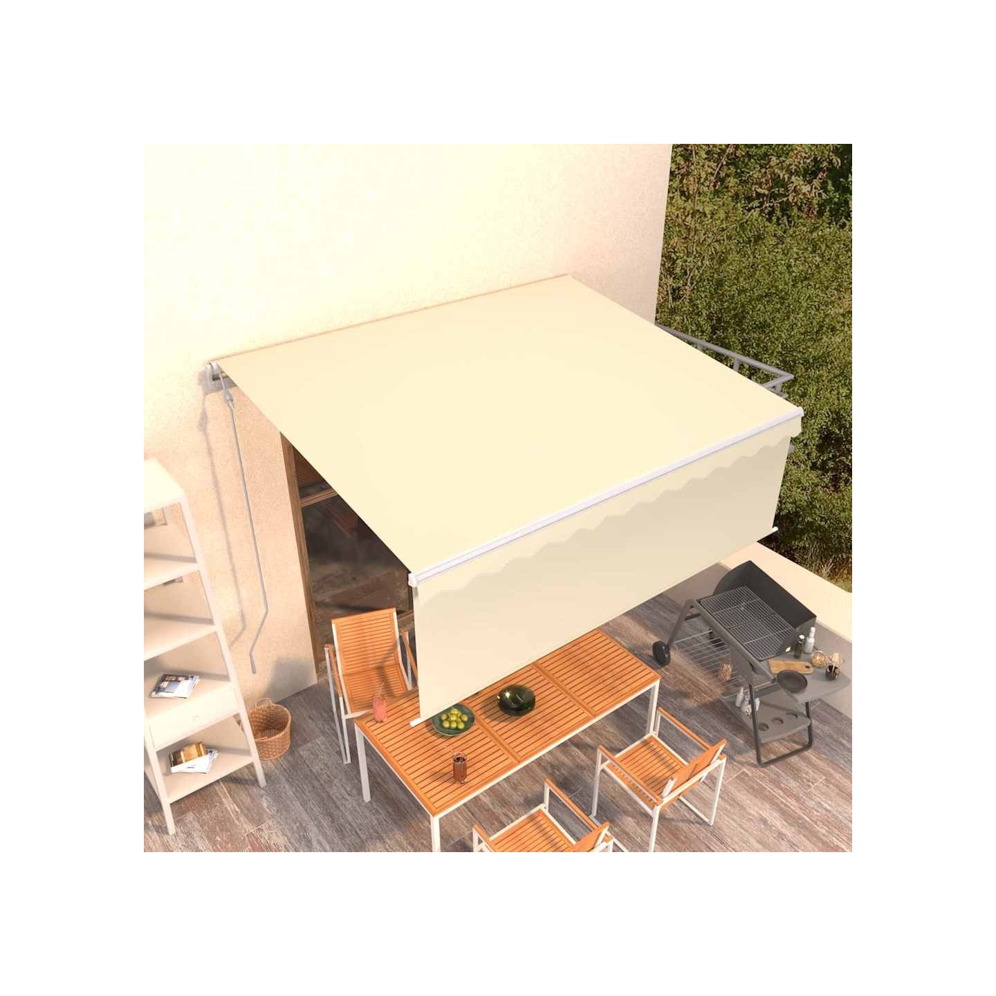 Auvent automatique rétractable avec store 4x3 m Crème