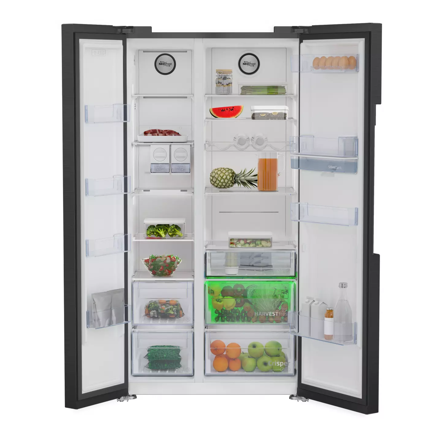 Réfrigérateur américain Beko GN163241DXBRN 576 L noir | Nimestore