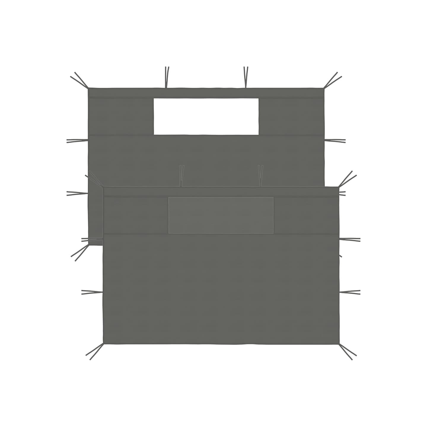 Parois latérales de belvédère avec fenêtres 2 pcs Anthracite