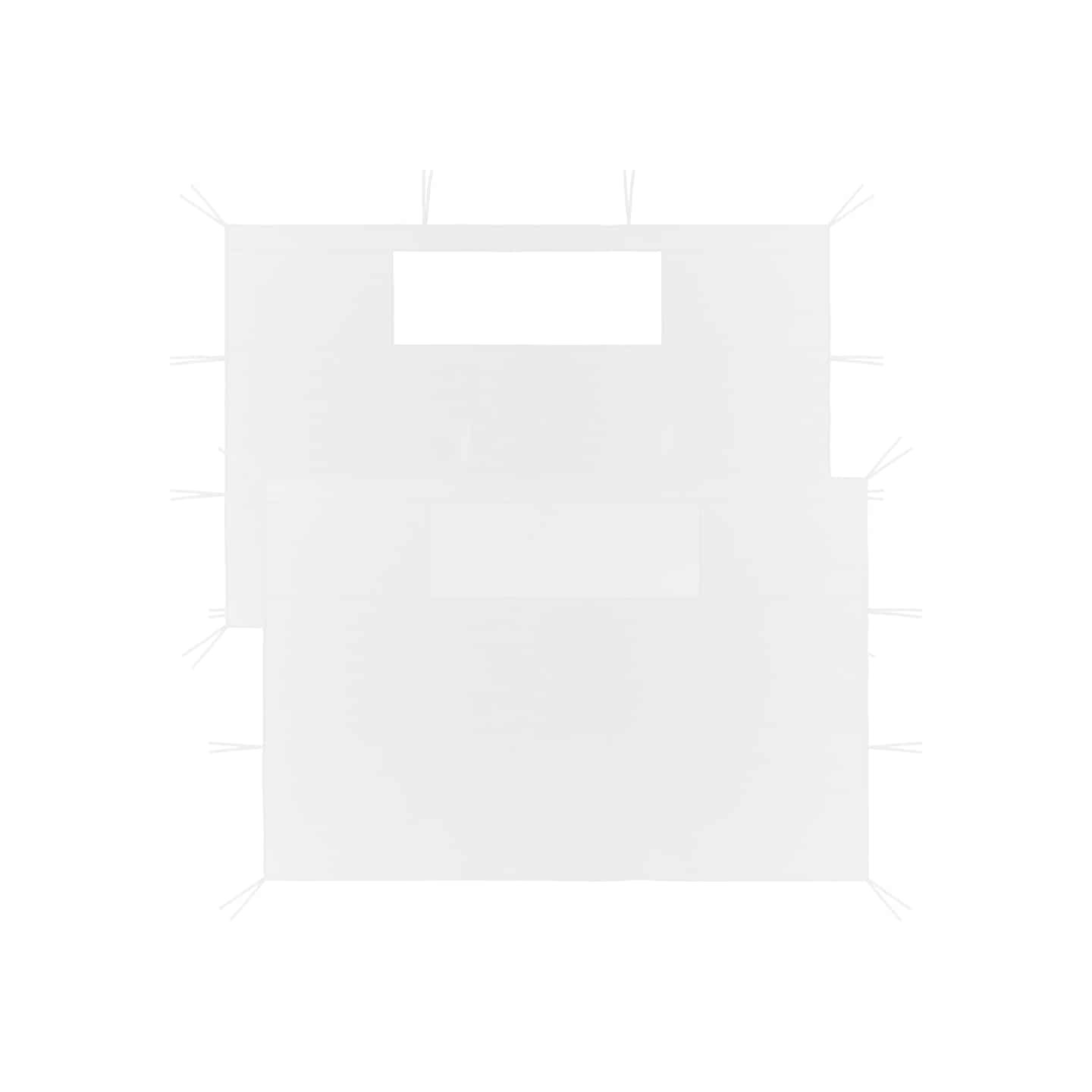 Parois latérales de belvédère avec fenêtres 2 pcs Blanc