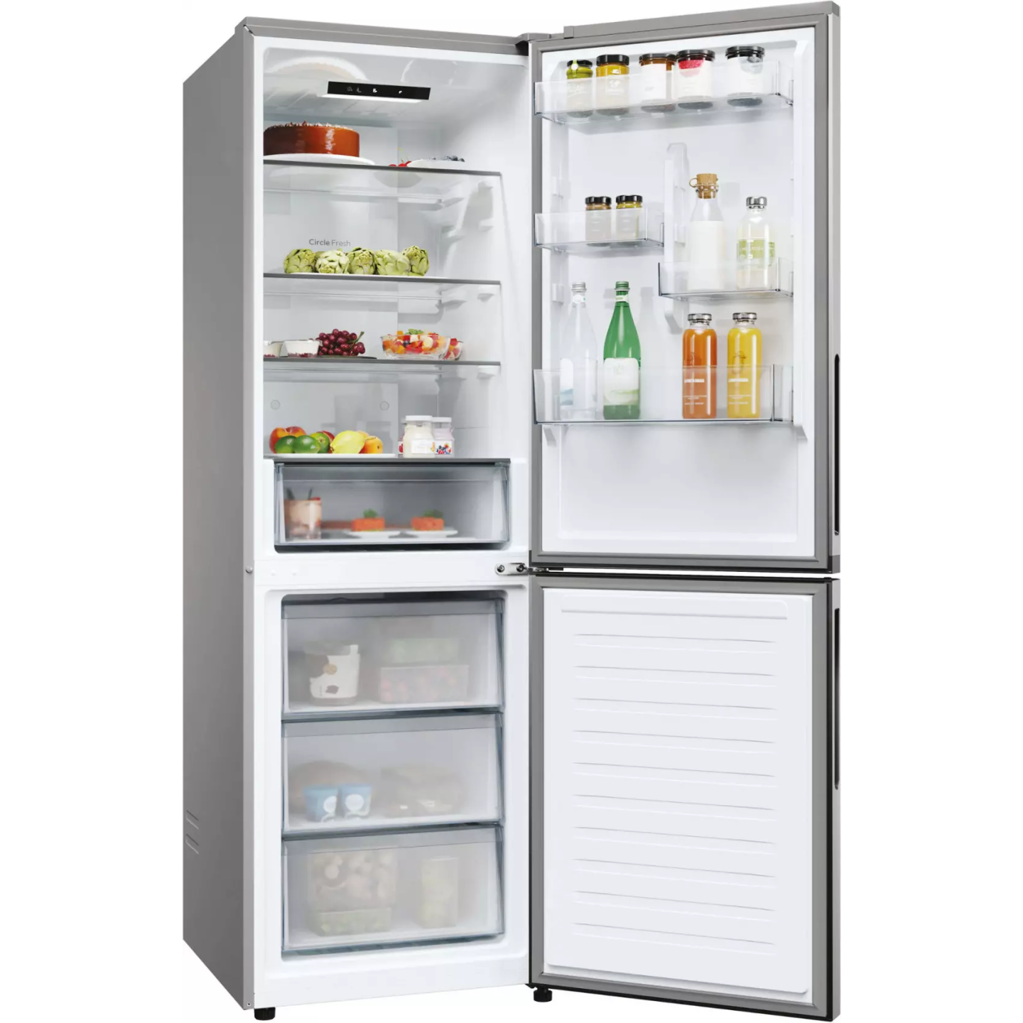 Réfrigérateur combiné Candy CNCQ2T618EX 355 L inox | Nimestore