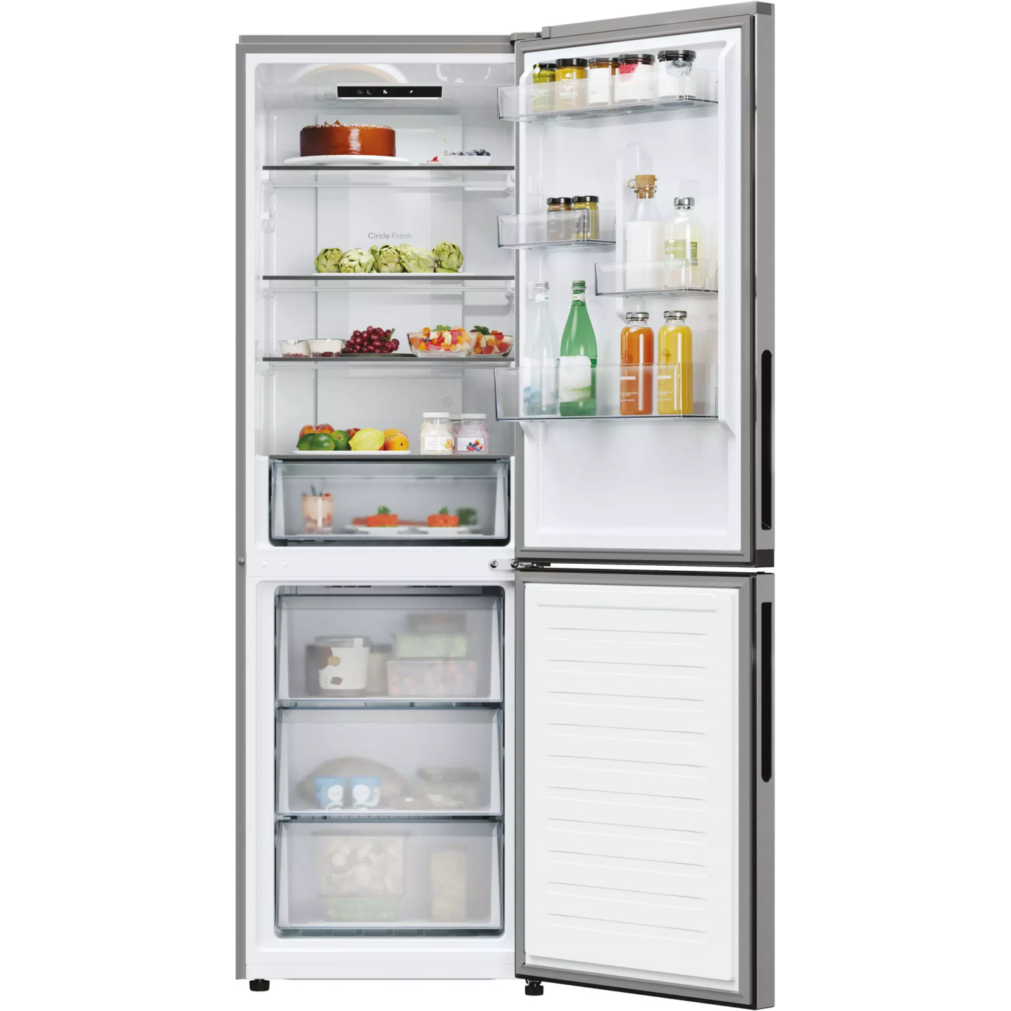 Réfrigérateur combiné Candy CNCQ2T618EX 355 L inox | Nimestore