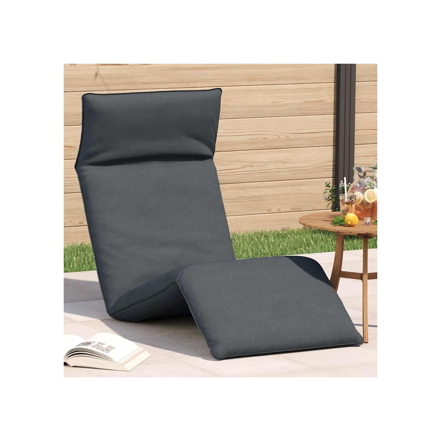 Chaise longue pliante anthracite 175x54x8,5 cm tissu oxford