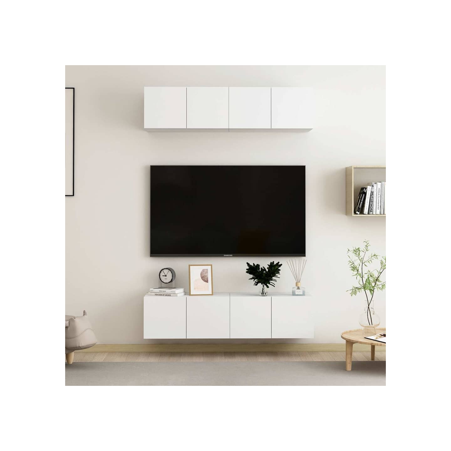 Meubles TV 4 pcs Blanc 60x30x30 cm Bois d'ingénierie
