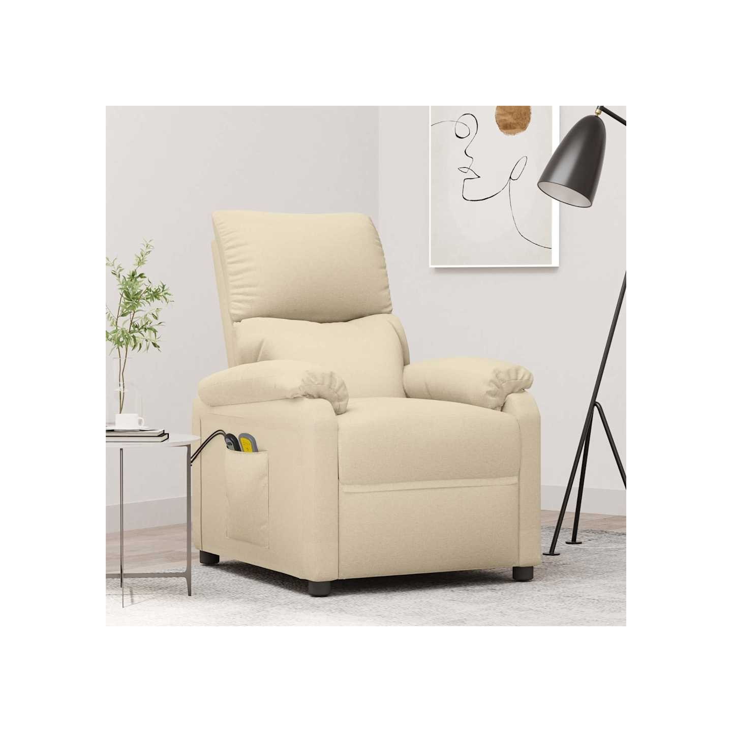 Fauteuil électrique de massage Crème Tissu