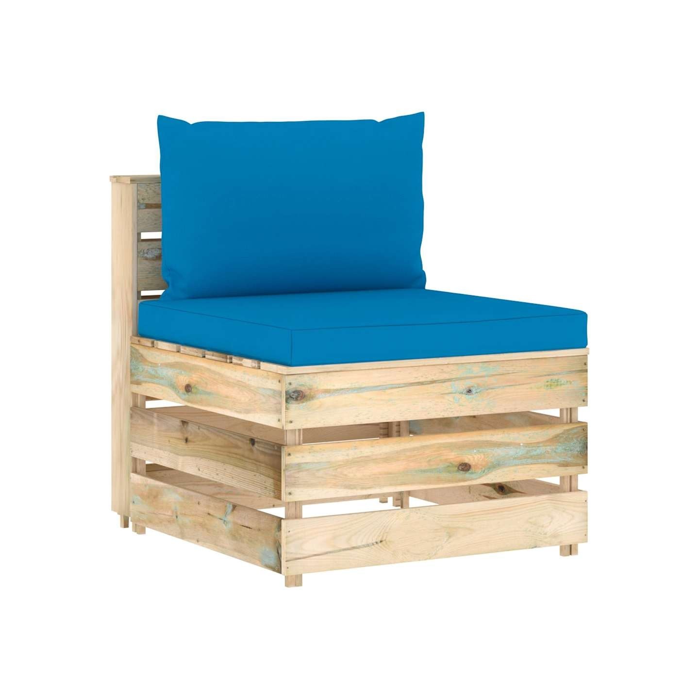 Canapé central sectionnel avec coussins Bois imprégné de vert