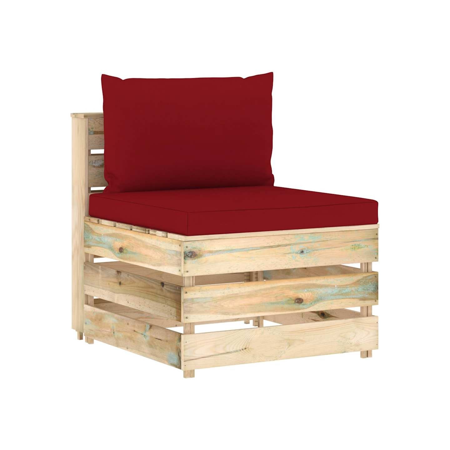 Canapé central sectionnel avec coussins Bois imprégné de vert