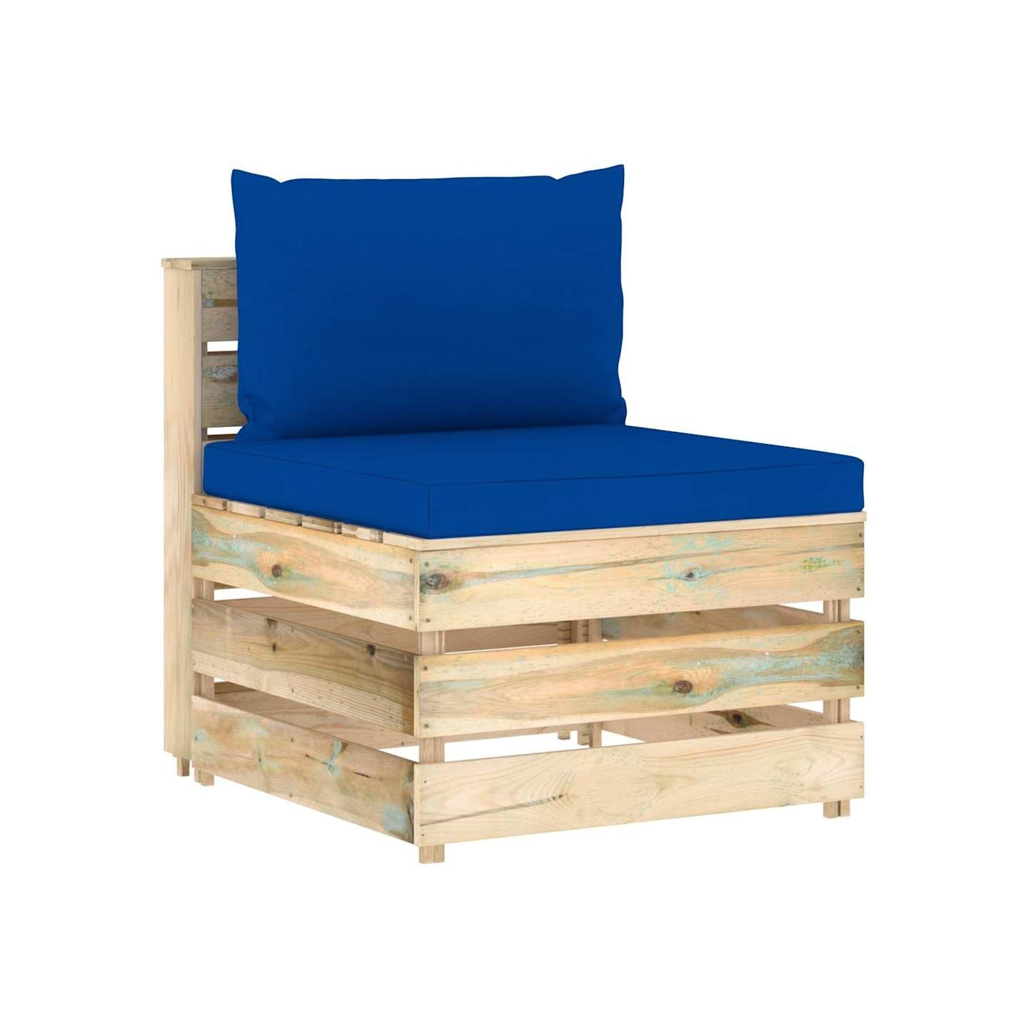 Canapé central sectionnel avec coussins Bois imprégné de vert