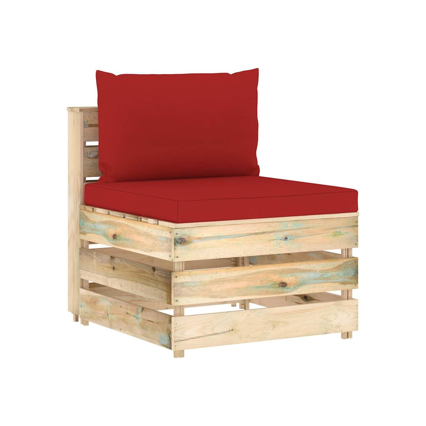 Canapé central sectionnel avec coussins Bois imprégné de vert