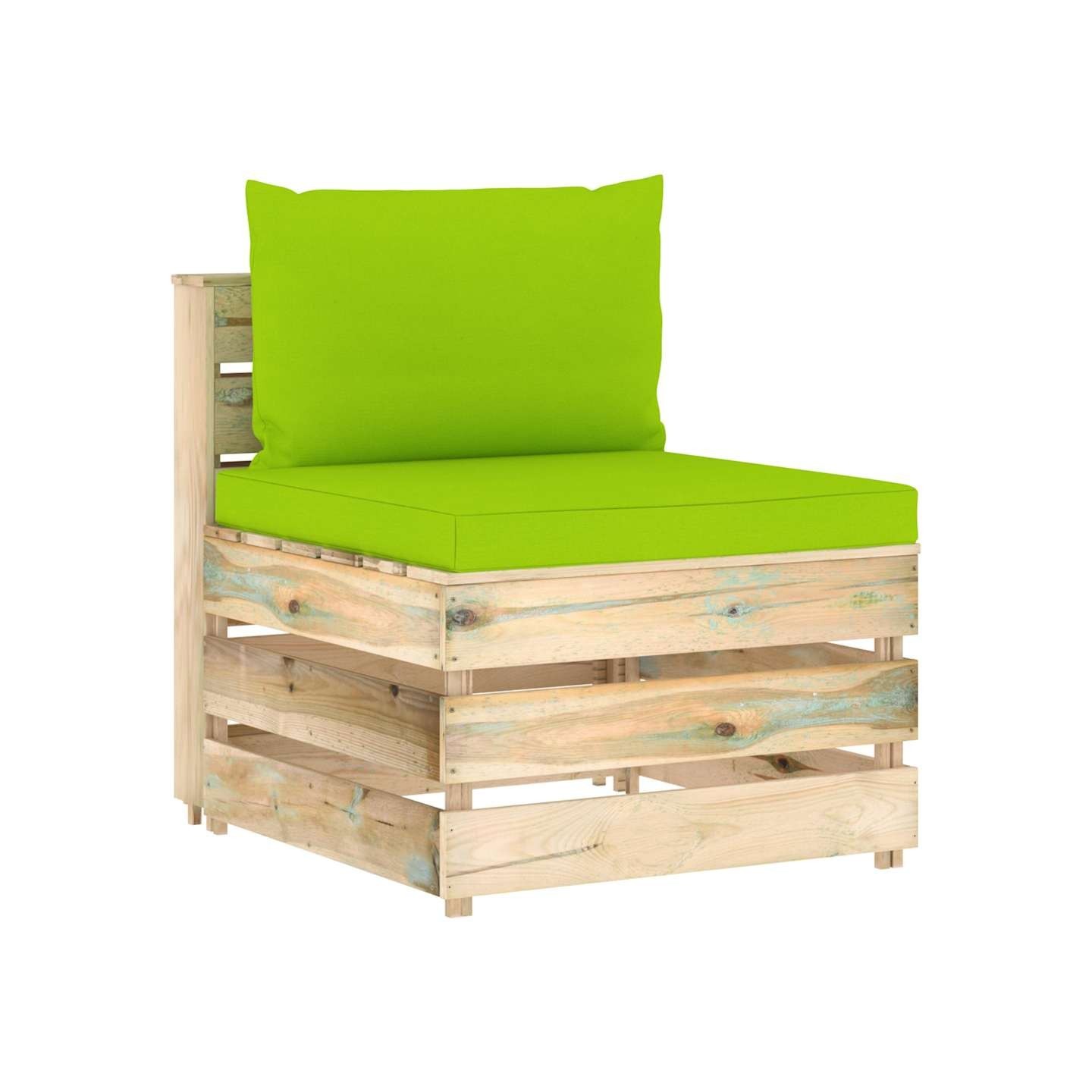 Canapé central sectionnel avec coussins Bois imprégné de vert