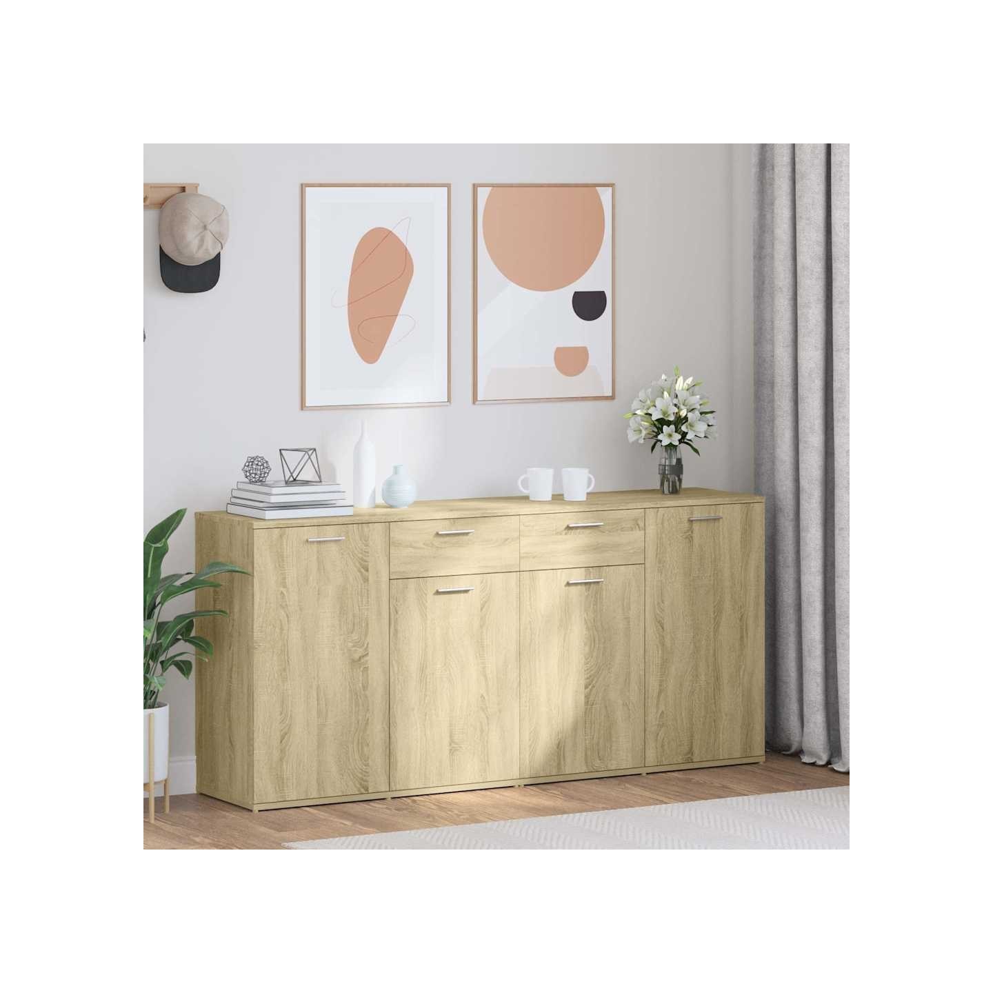 Buffet Chêne sonoma 160x36x75 cm Bois d'ingénierie