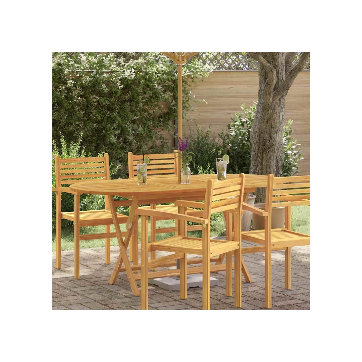 Table pliable de jardin 160x85x75 cm Bois d'eucalyptus massif