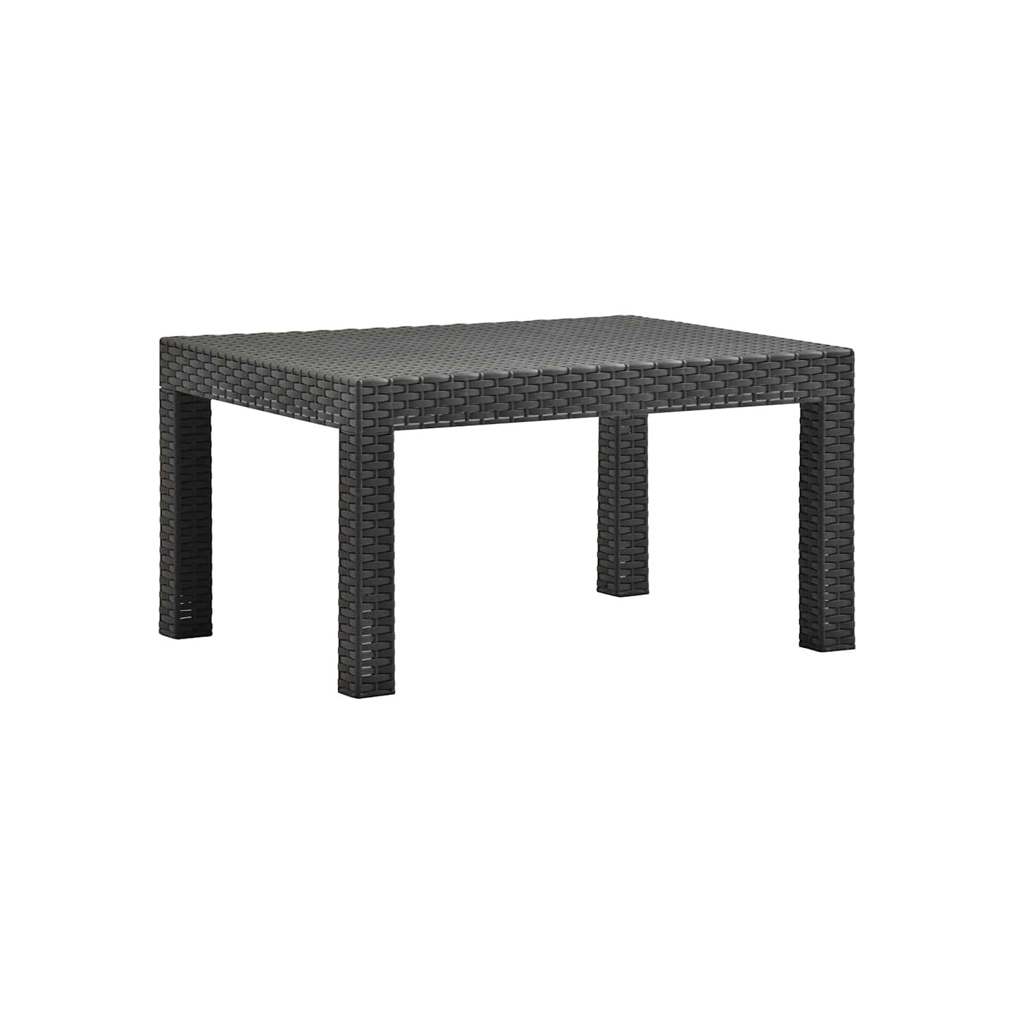 Table de jardin Anthracite 58x58x41 cm PP Rotin