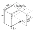 Réfrigérateur table top Liebherr KTE550 125 L tout utile | Nimestore