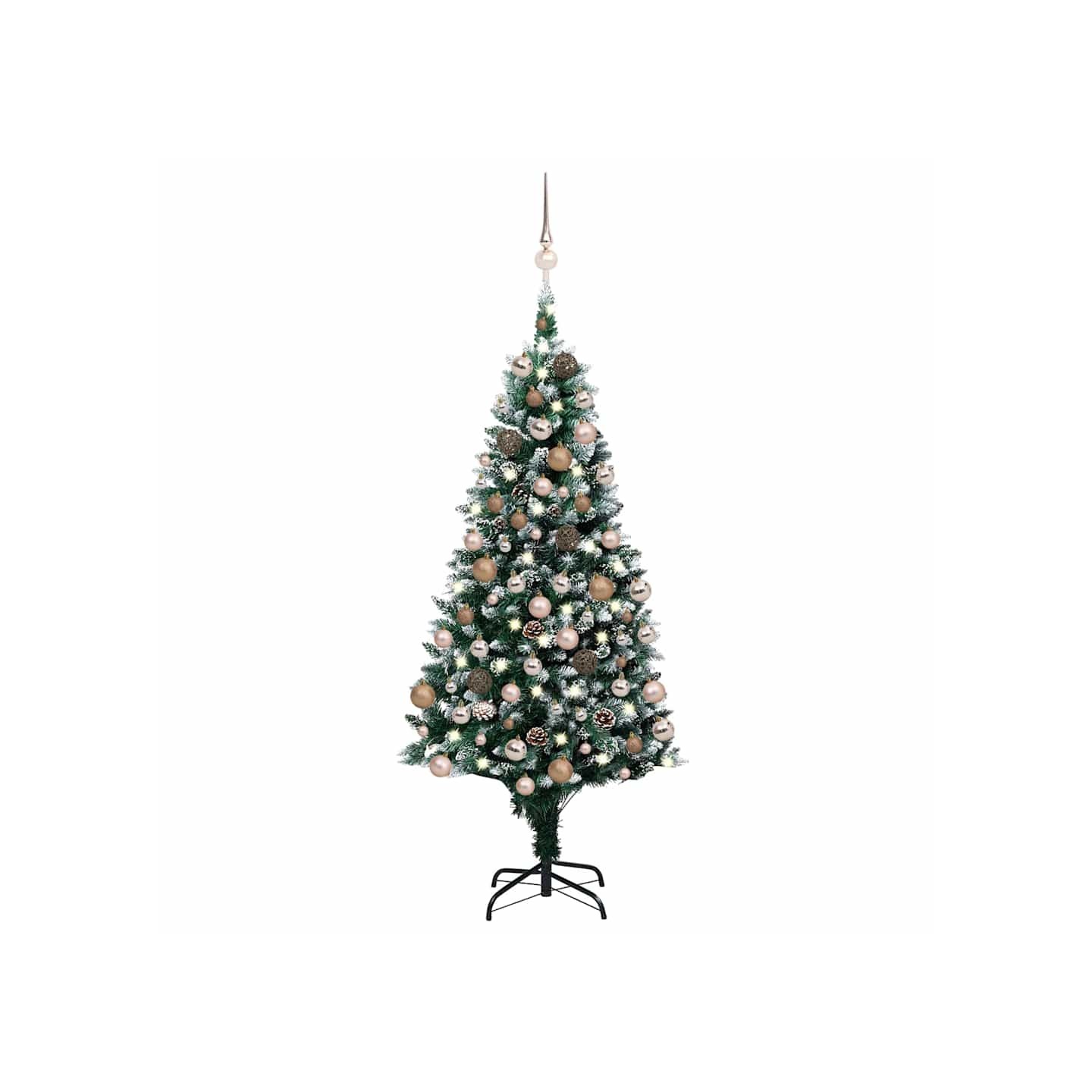 Arbre de Noël artificiel avec LED/boules pommes de pin 180cm