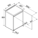 Réfrigérateur table top Liebherr KTE501 98 L 4 étoiles | Nimestore
