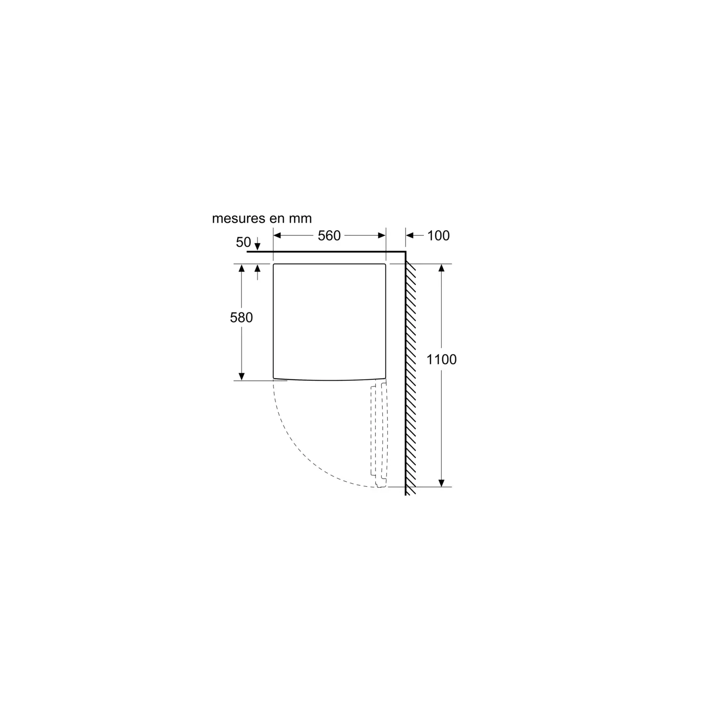 Réfrigérateur table top Bosch KTR15NWEB 134 L tout utile | Nimestore