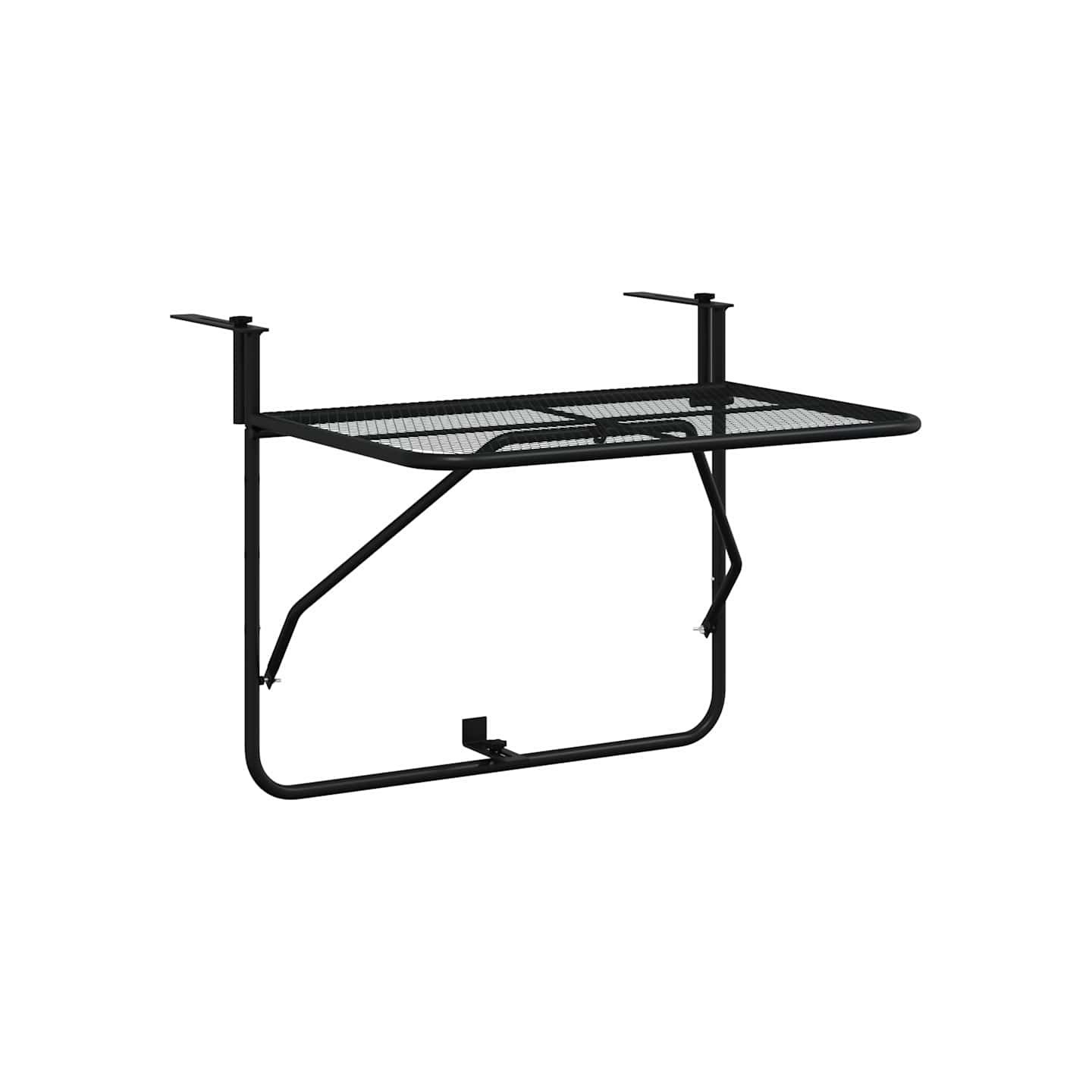 Table de balcon Noir 60x40 cm Acier