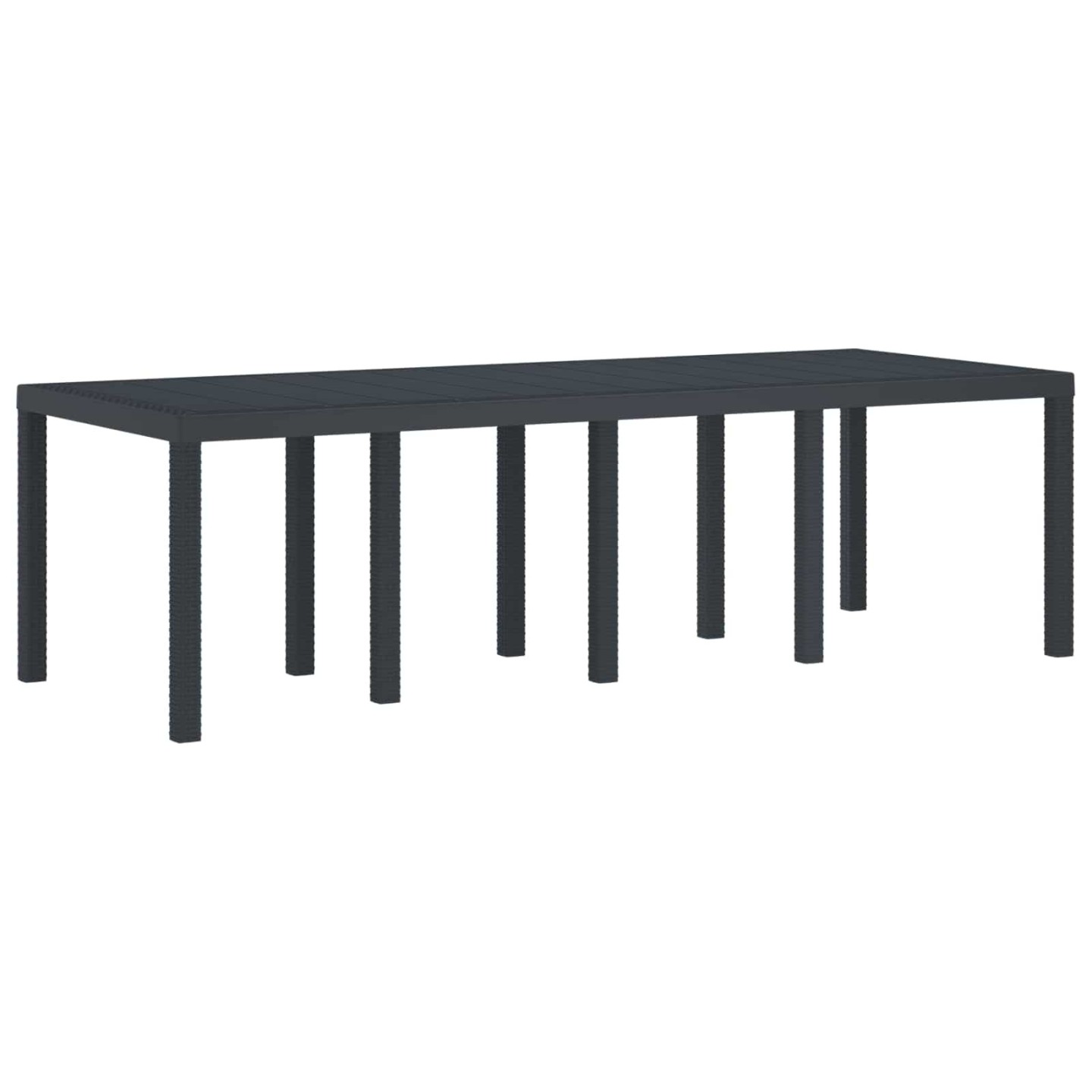 Table de Jardin Anthracite 250 x 100 x 73 cm polyrotin