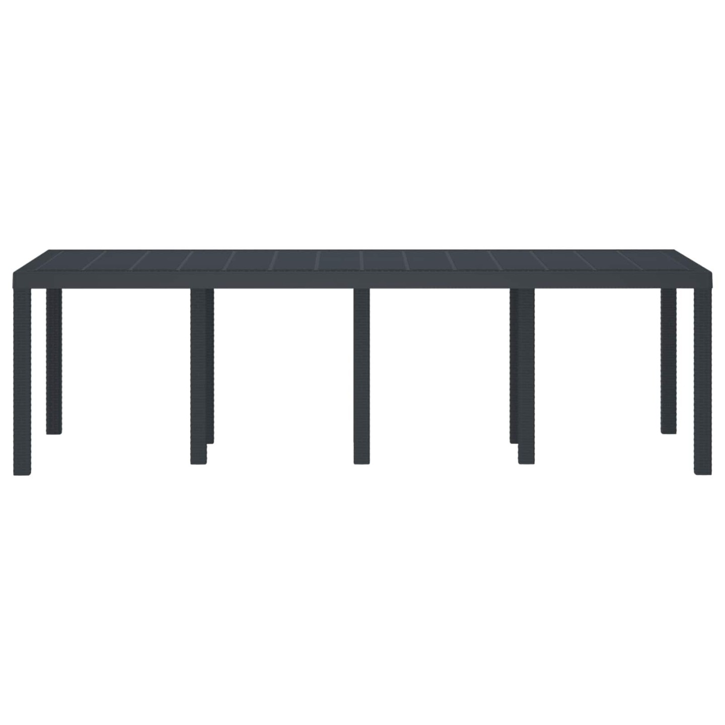 Table de Jardin Anthracite 250 x 100 x 73 cm polyrotin
