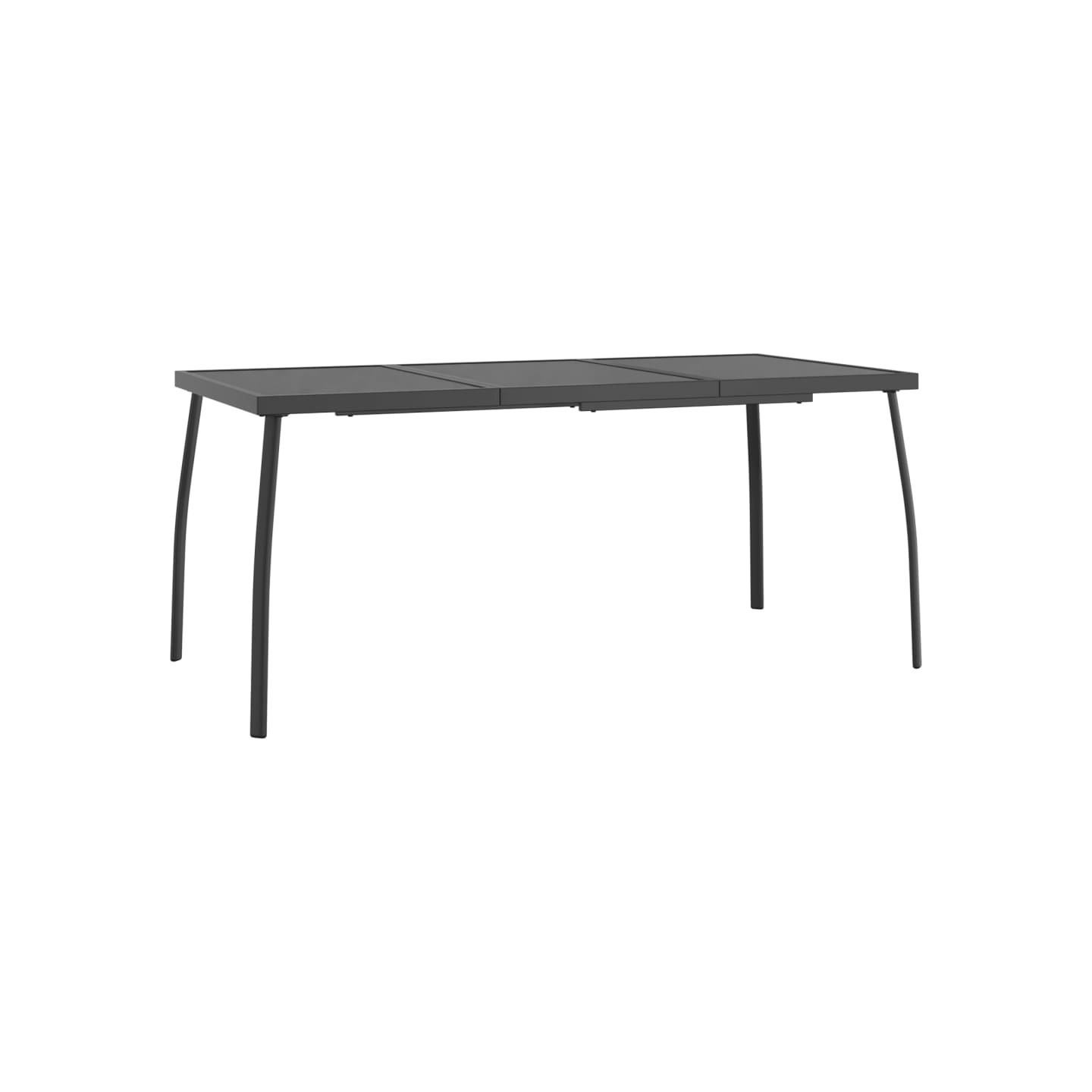 Table de jardin anthracite 165x80x72 cm Treillis d'acier