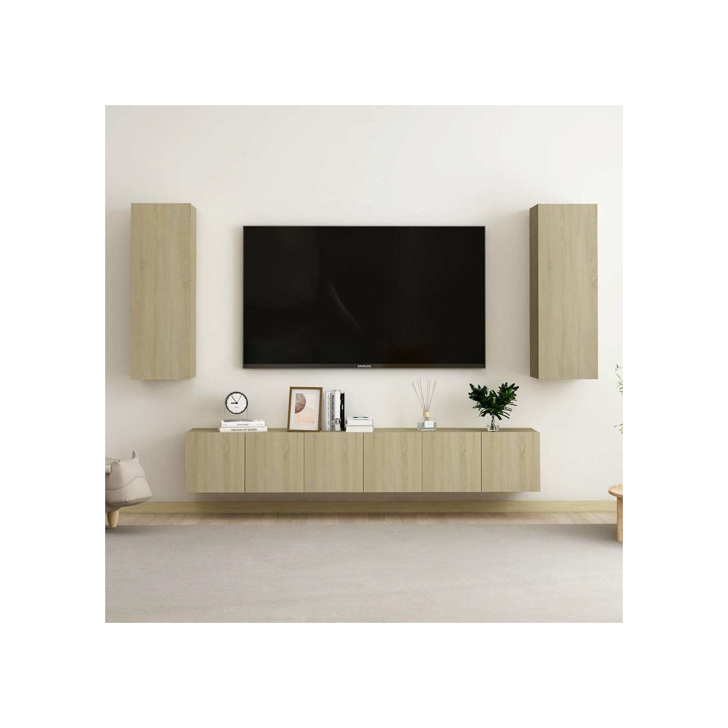 Ensemble de meubles TV 5 pcs Chêne sonoma Bois d'ingénierie