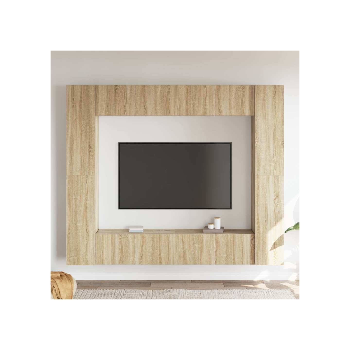 Ensemble de meubles TV 8 pcs Chêne sonoma Bois d'ingénierie