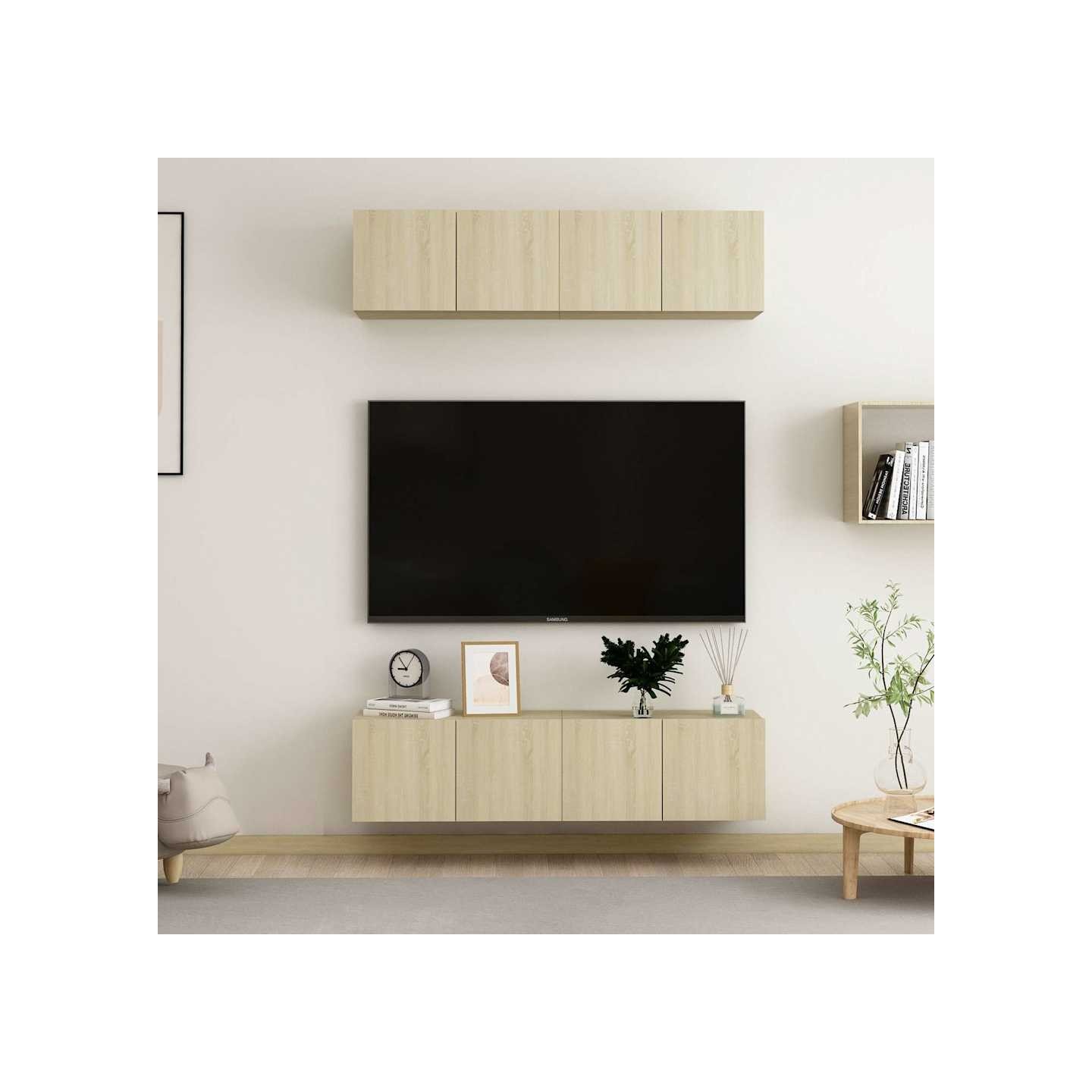 Meubles TV 4 pcs Chêne sonoma 60x30x30 cm Bois d'ingénierie