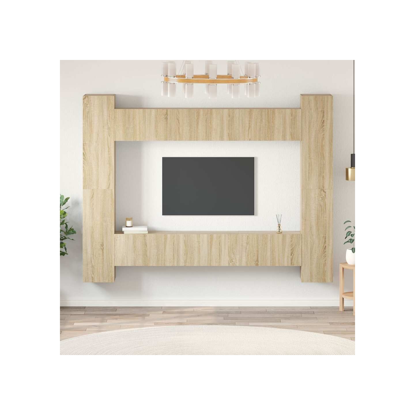 Ensemble de meubles TV 10 pcs Chêne sonoma Bois d'ingénierie