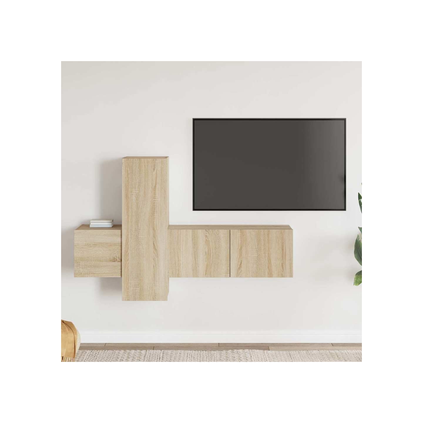 Ensemble de meubles TV 3 pcs Chêne sonoma Bois d'ingénierie