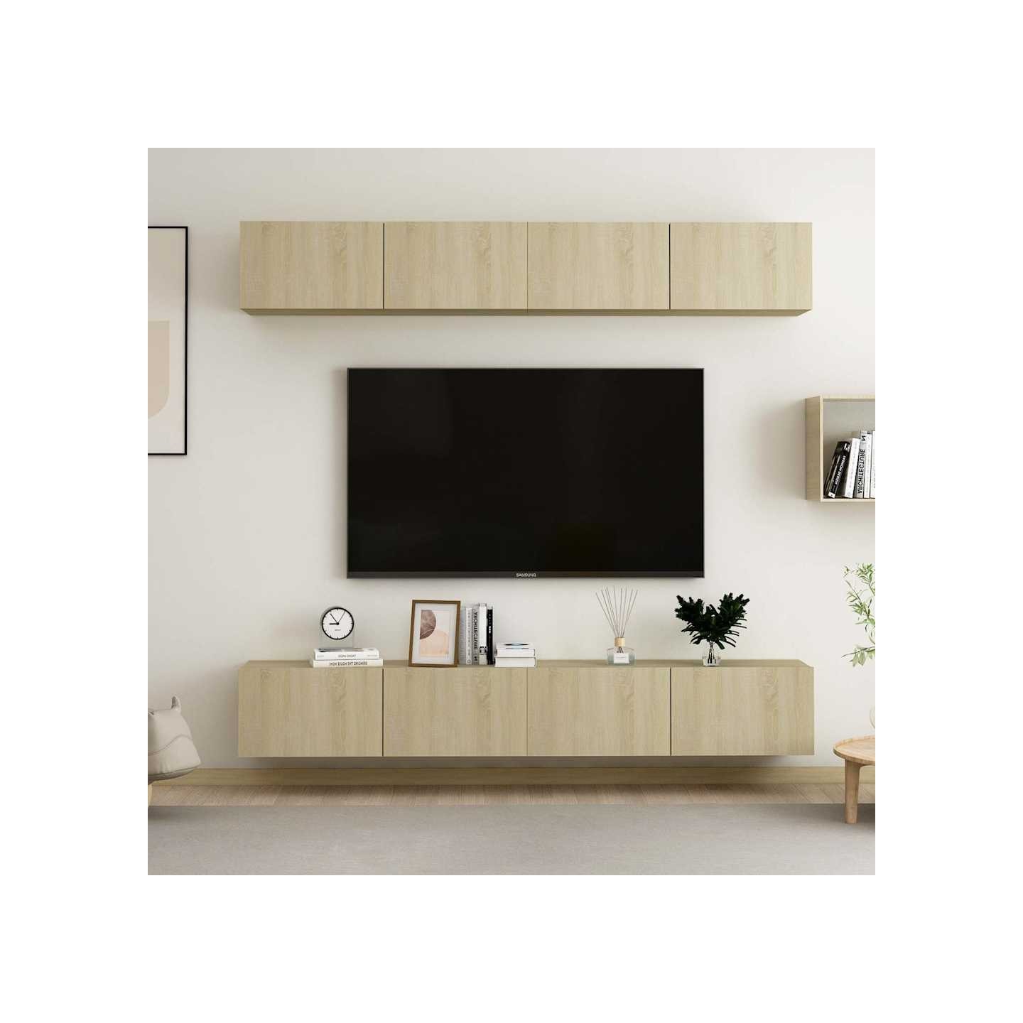 Meubles TV 4 pcs Chêne sonoma 100x30x30 cm Bois d'ingénierie