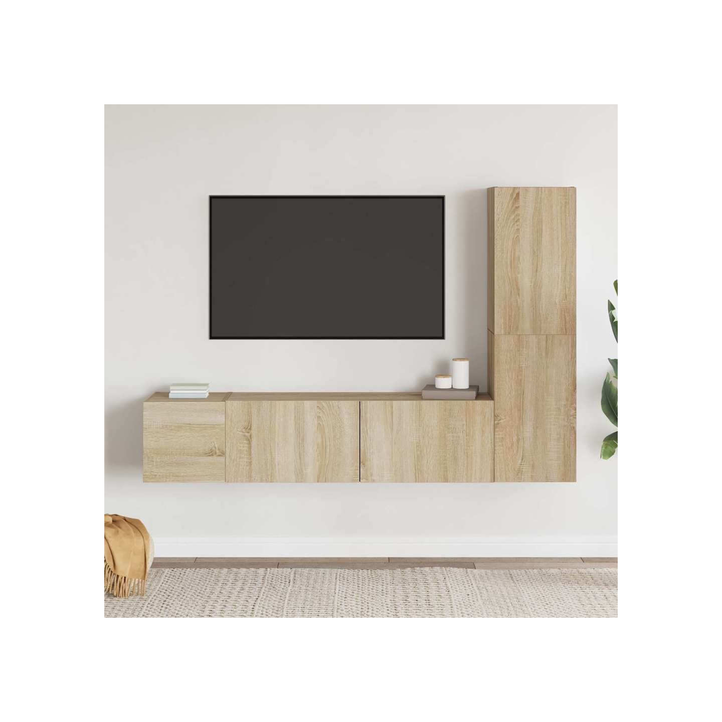 Ensemble de meubles TV 3 pcs Chêne sonoma Bois d'ingénierie