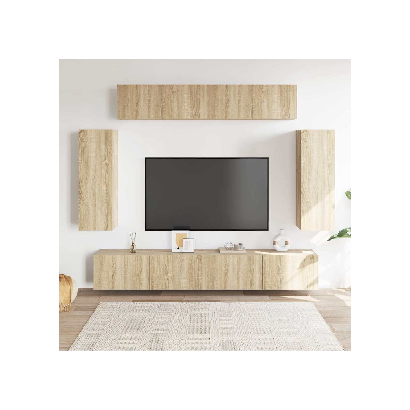 Ensemble de meuble TV 6 pcs Chêne sonoma Bois d'ingénierie