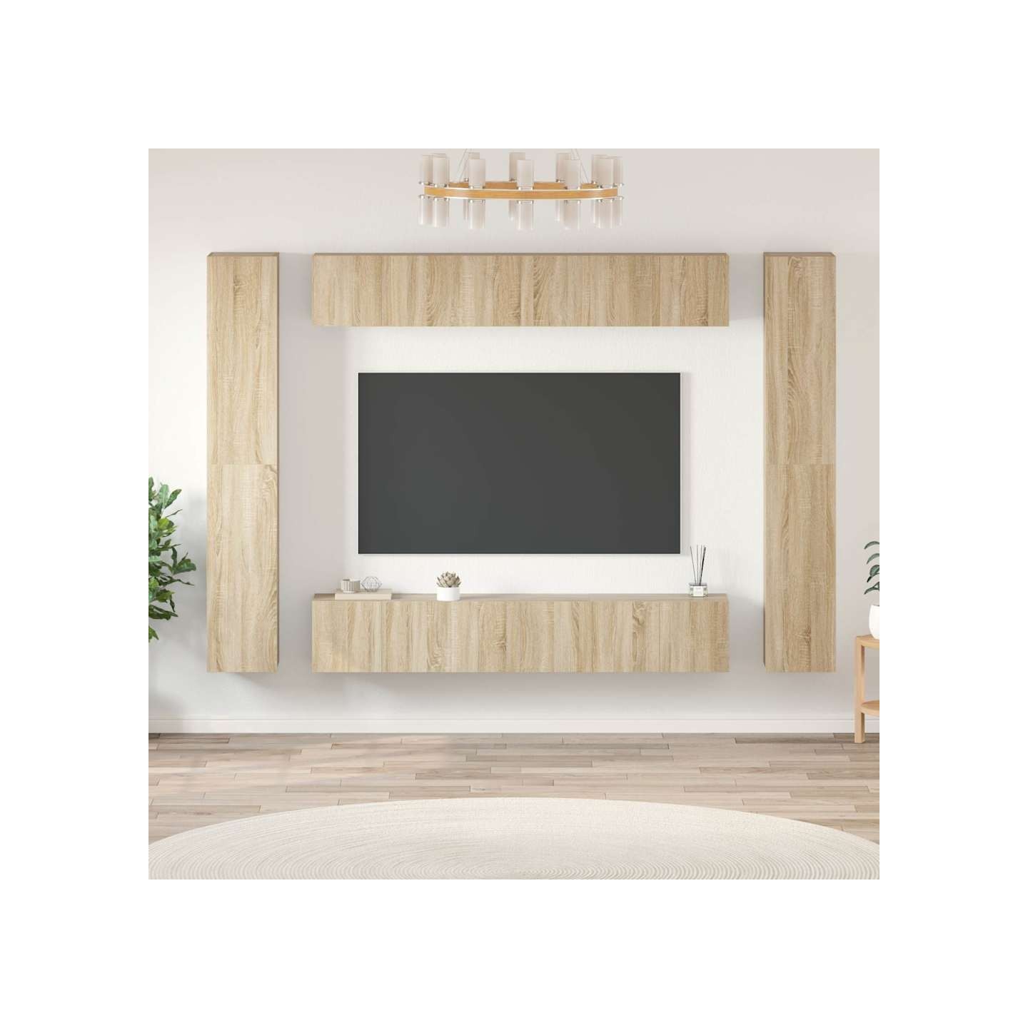 Ensemble de meubles TV 10 pcs Chêne sonoma Bois d'ingénierie