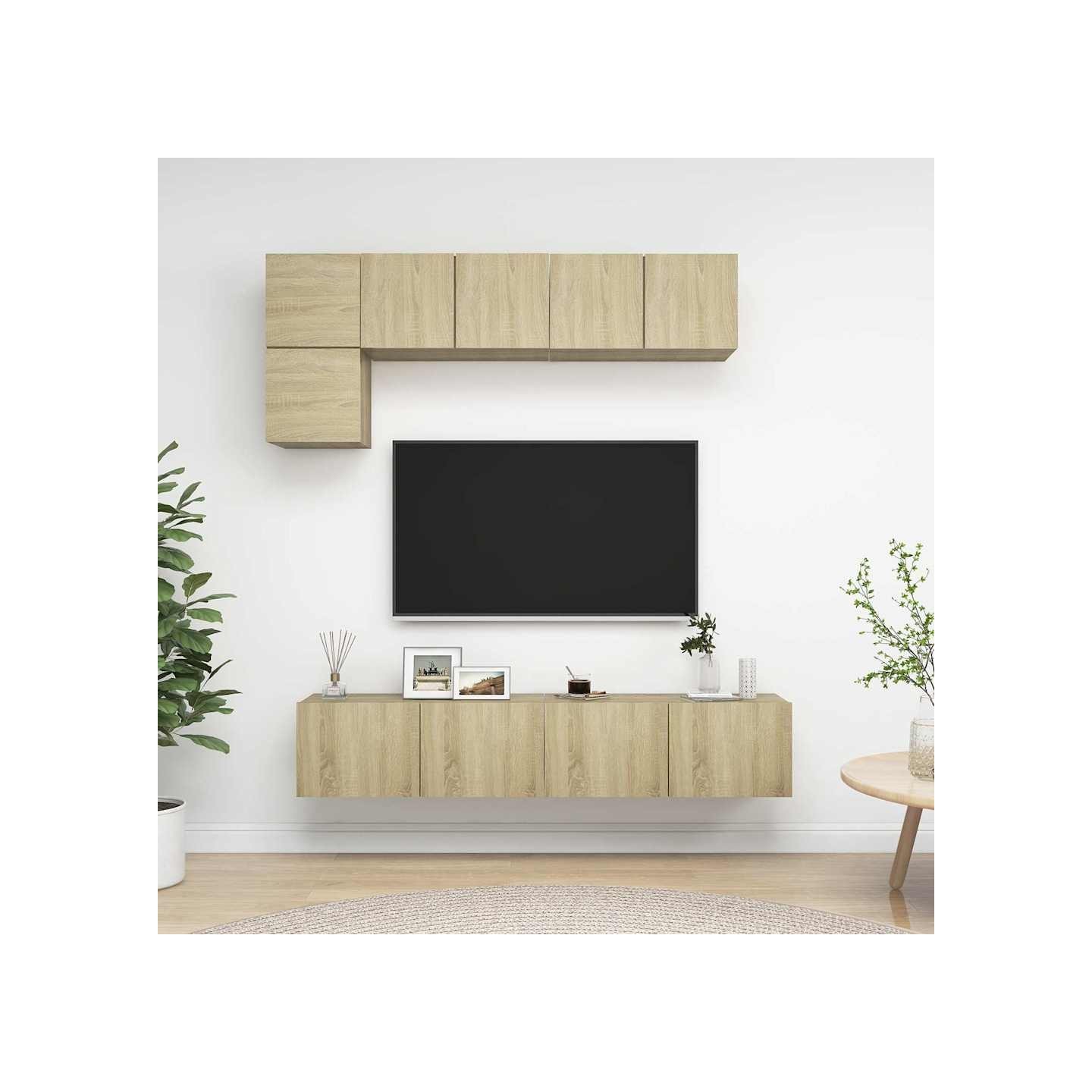 Ensemble de meuble TV 5 pcs Chêne sonoma Bois d'ingénierie